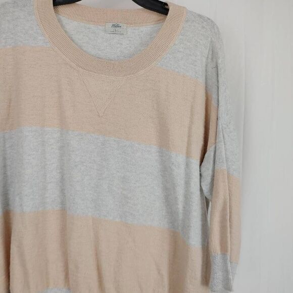 Madewell Wallace Striped Peach Gray 1/2 Sleeve Women's Size Large.
Armpit to arm - Picture 2 of 5